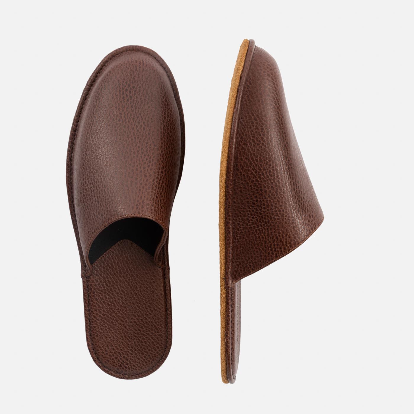 Men's Pebbled Leather Larsen Slippers