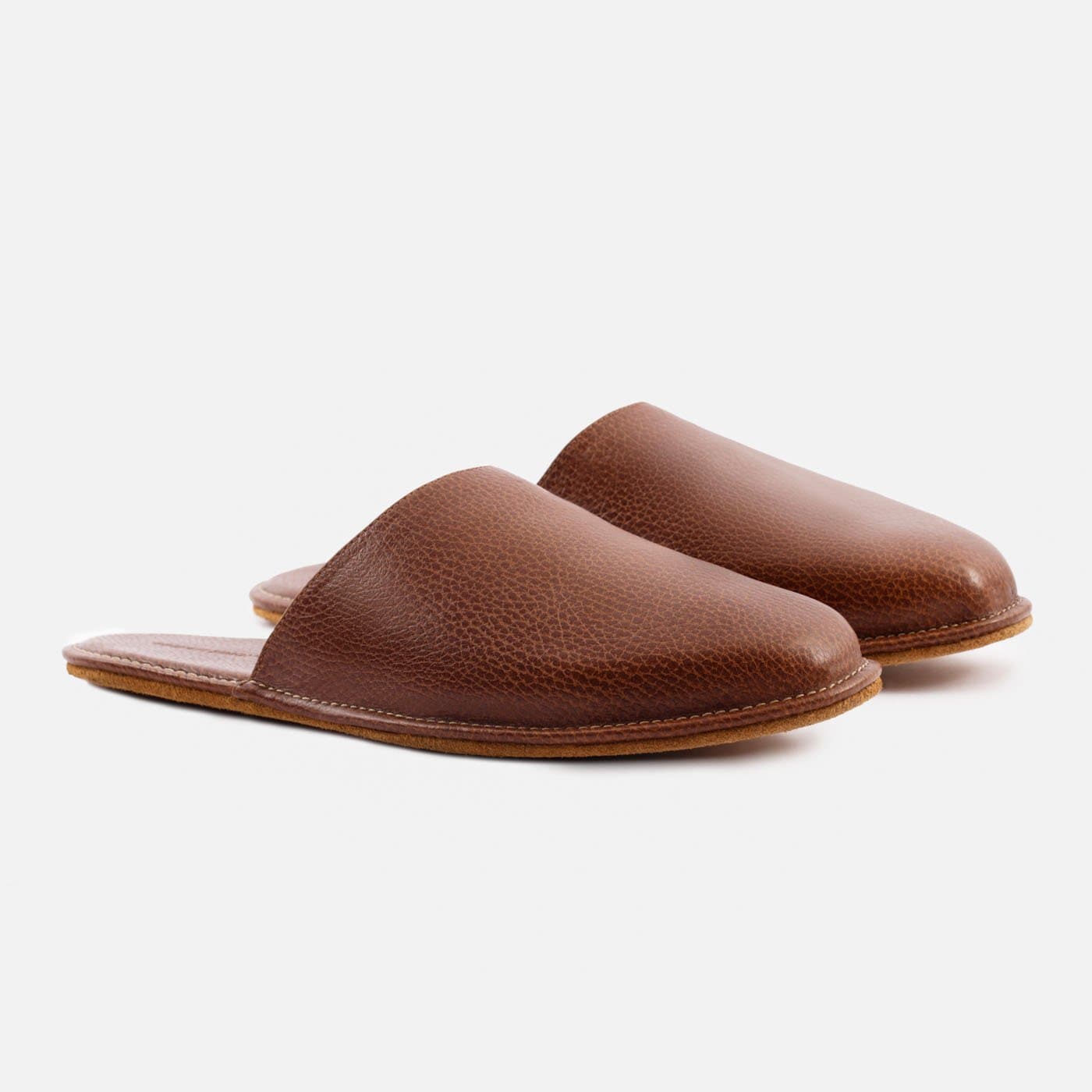 Men's Pebbled Leather Larsen Slippers