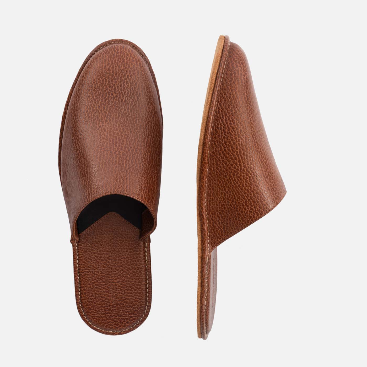 Men's Pebbled Leather Larsen Slippers