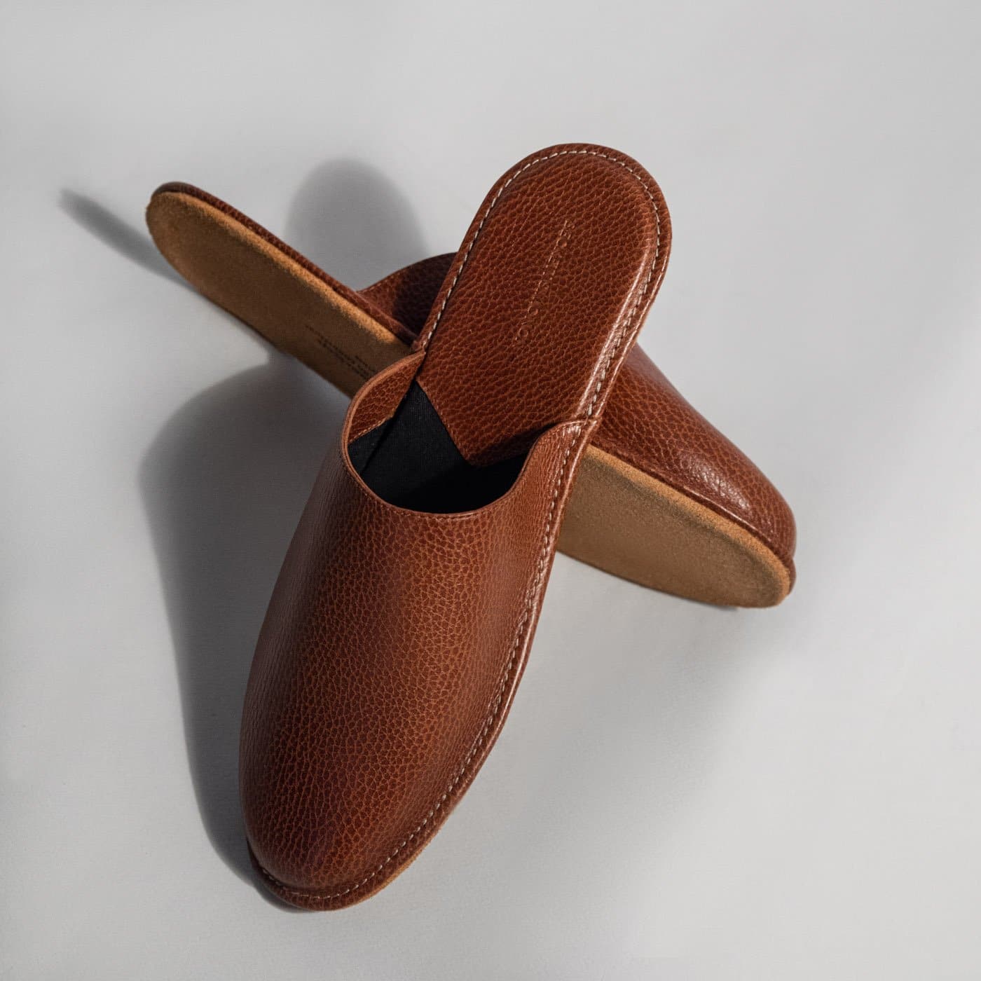 Men's Pebbled Leather Larsen Slippers