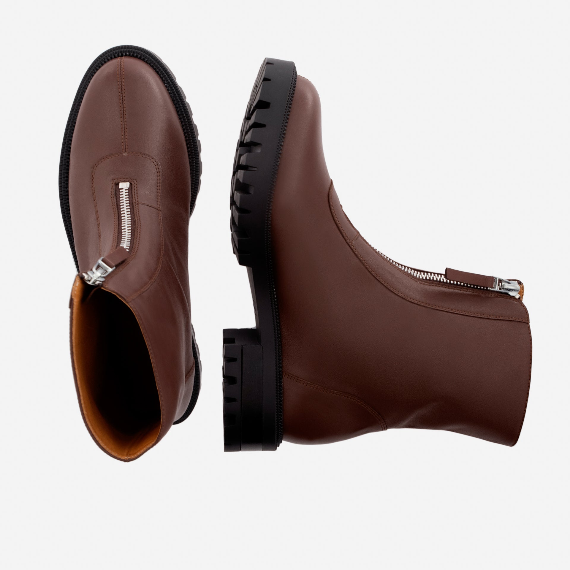 Women's Jenna Leather Zip-Up Boots