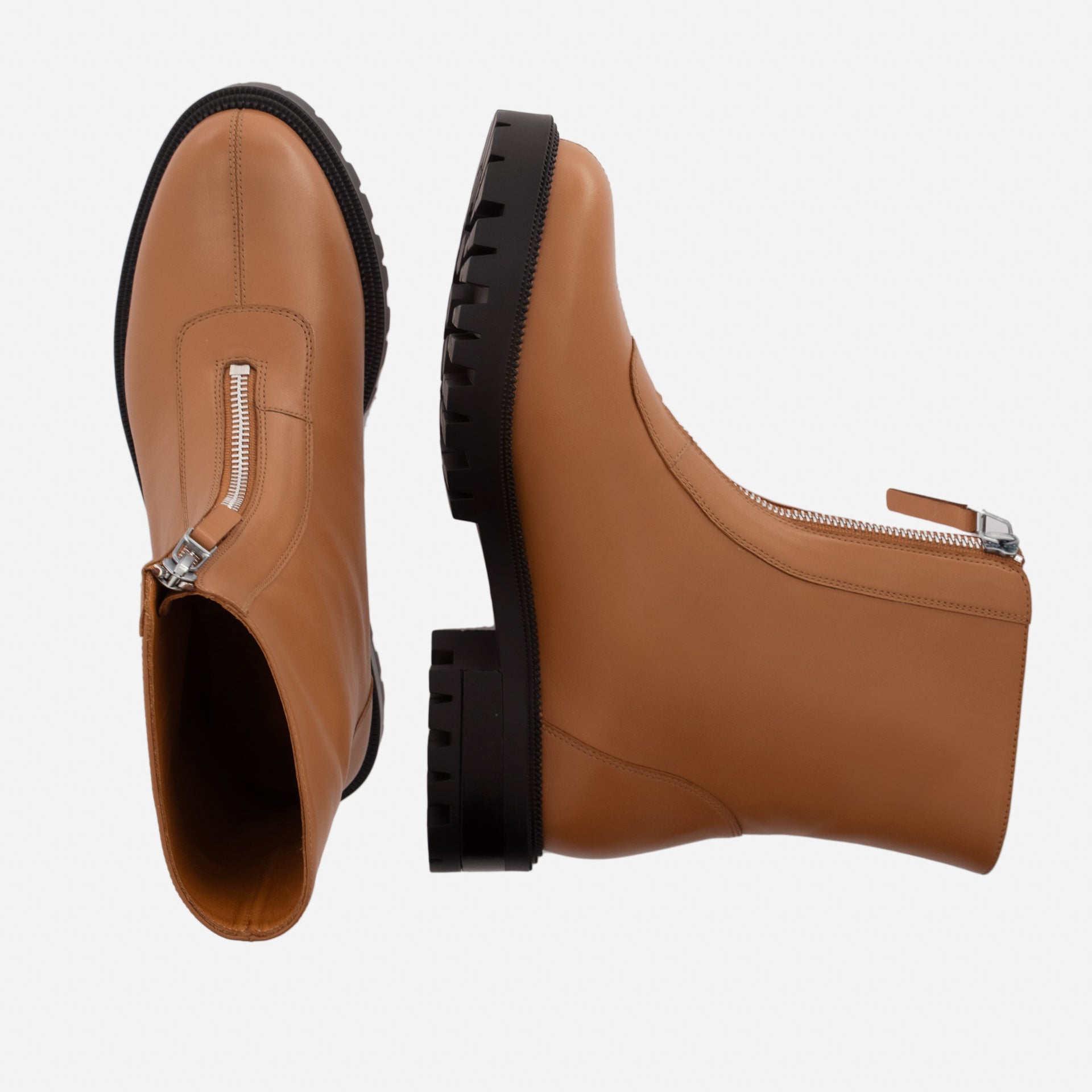 Women's Jenna Leather Zip-Up Boots