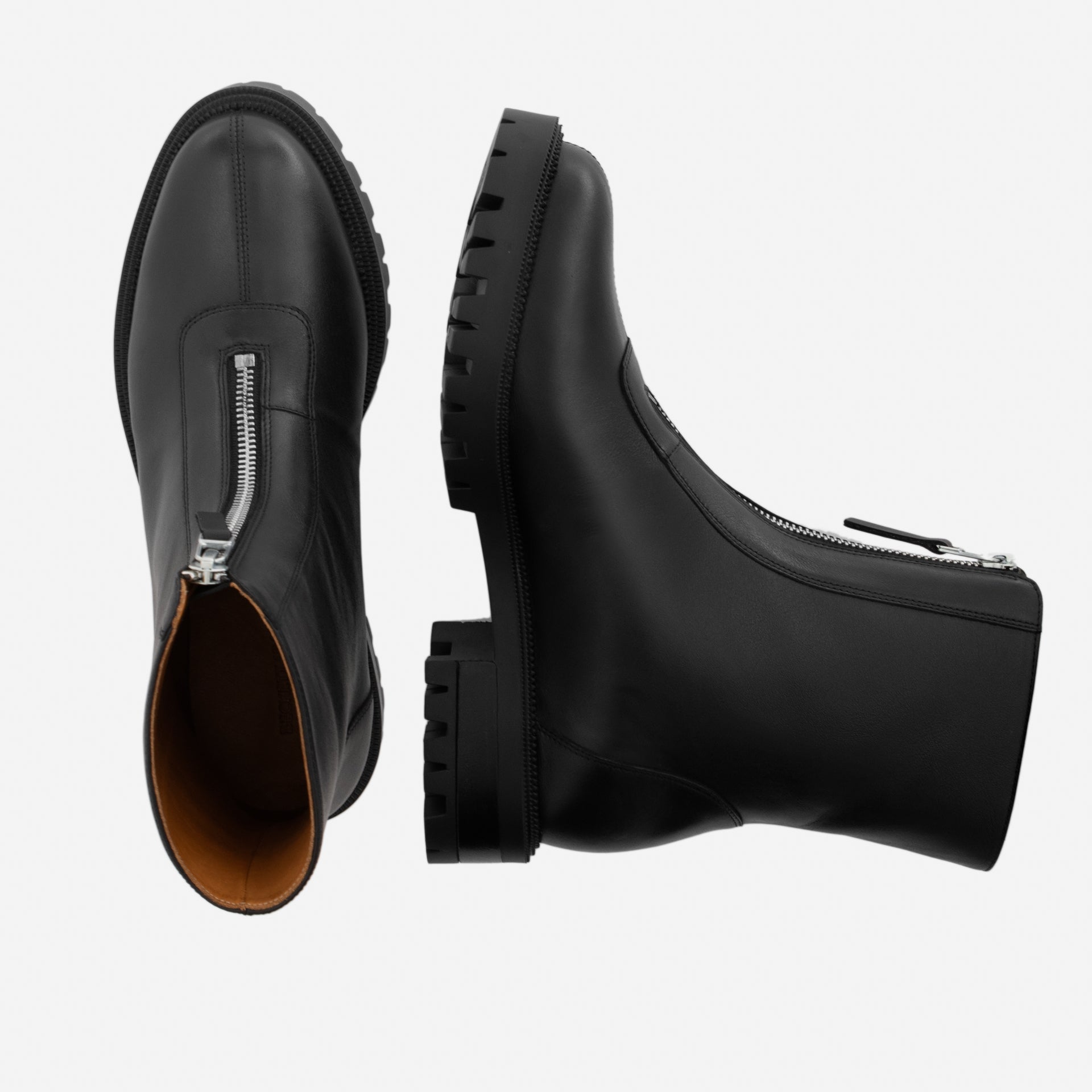 Women's Jenna Leather Zip-Up Boots