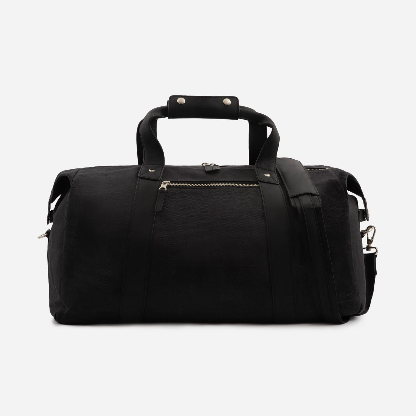 Men's Waxed Canvas Duffel Bag with Leather Accents