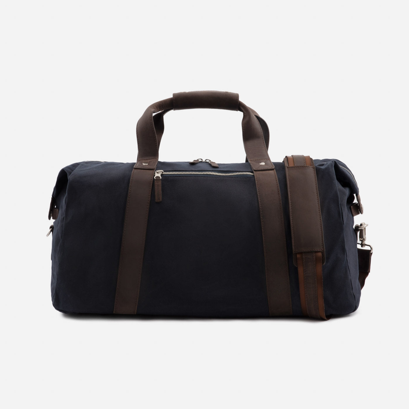 Men's Waxed Canvas Duffel Bag with Leather Accents