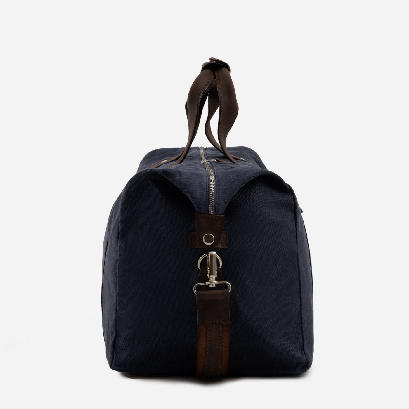 Men's Waxed Canvas Duffel Bag with Leather Accents