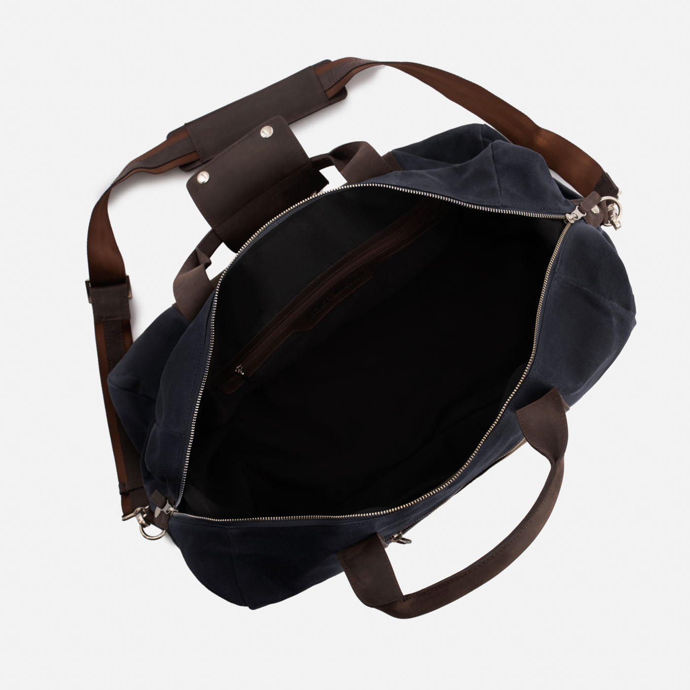 Men's Waxed Canvas Duffel Bag with Leather Accents