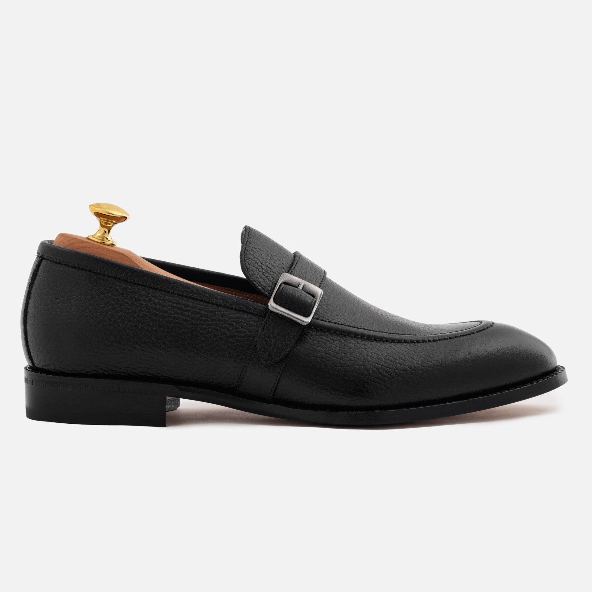 Men's Archie Pebbled Leather Belted Loafers