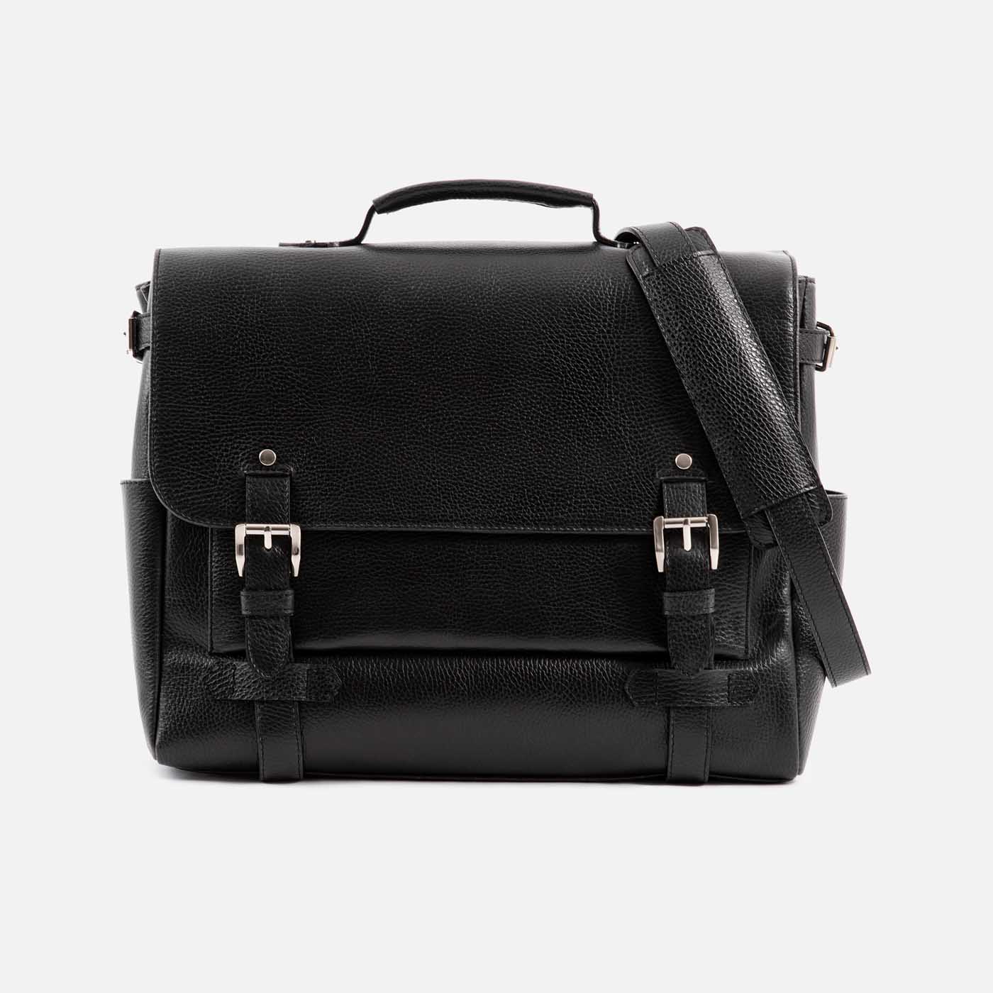 Men's Pebbled Leather Gaston Messenger Bag