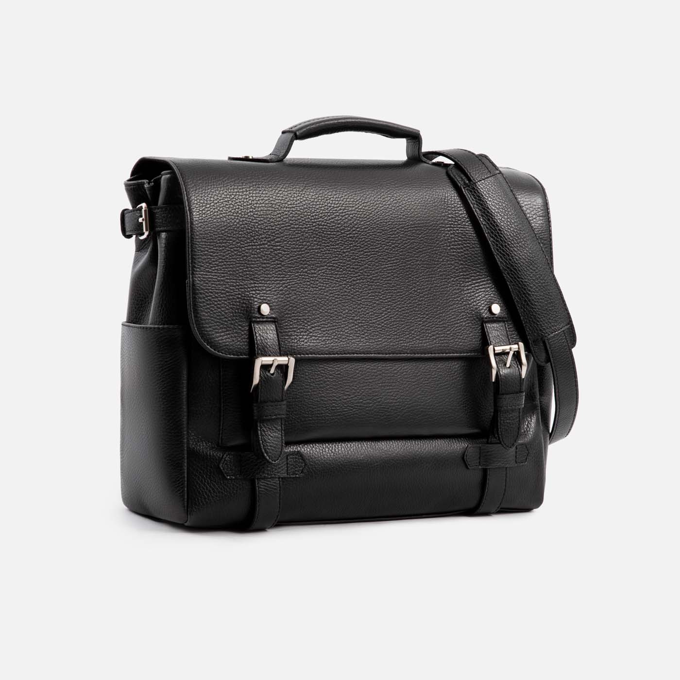 Men's Pebbled Leather Gaston Messenger Bag