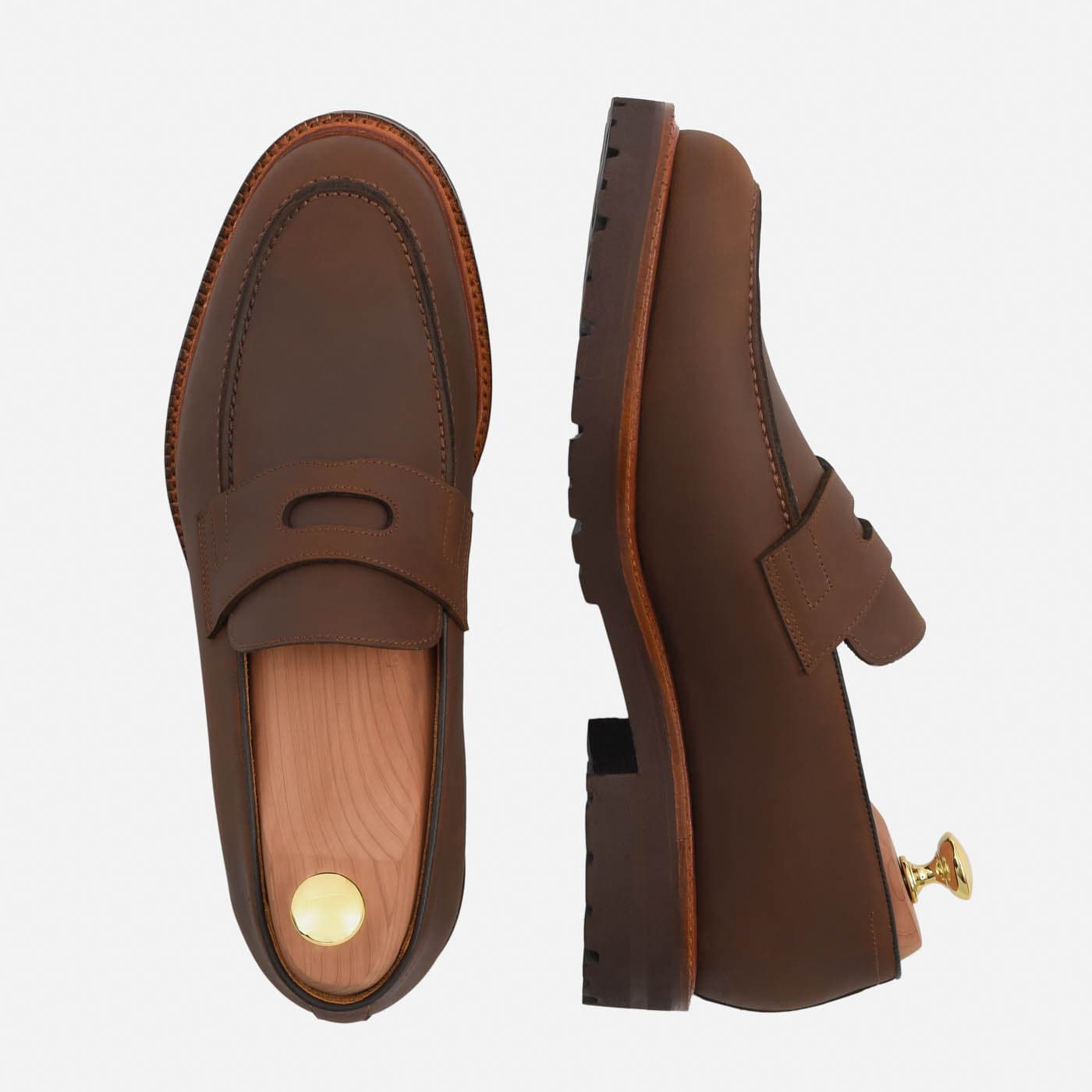 Men's Fuentes Leather Loafers - Easy Pull-On Style