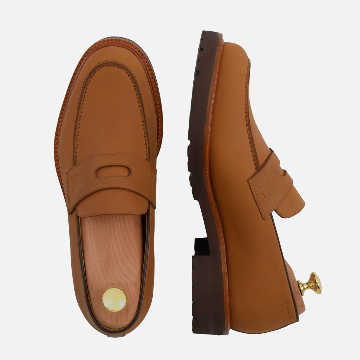 Men's Fuentes Leather Loafers - Easy Pull-On Style