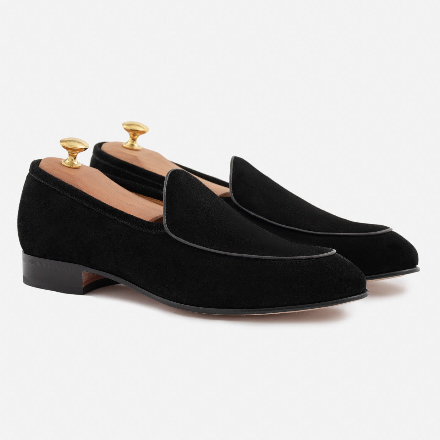 Men's Suede Belgian Loafers by Vincent