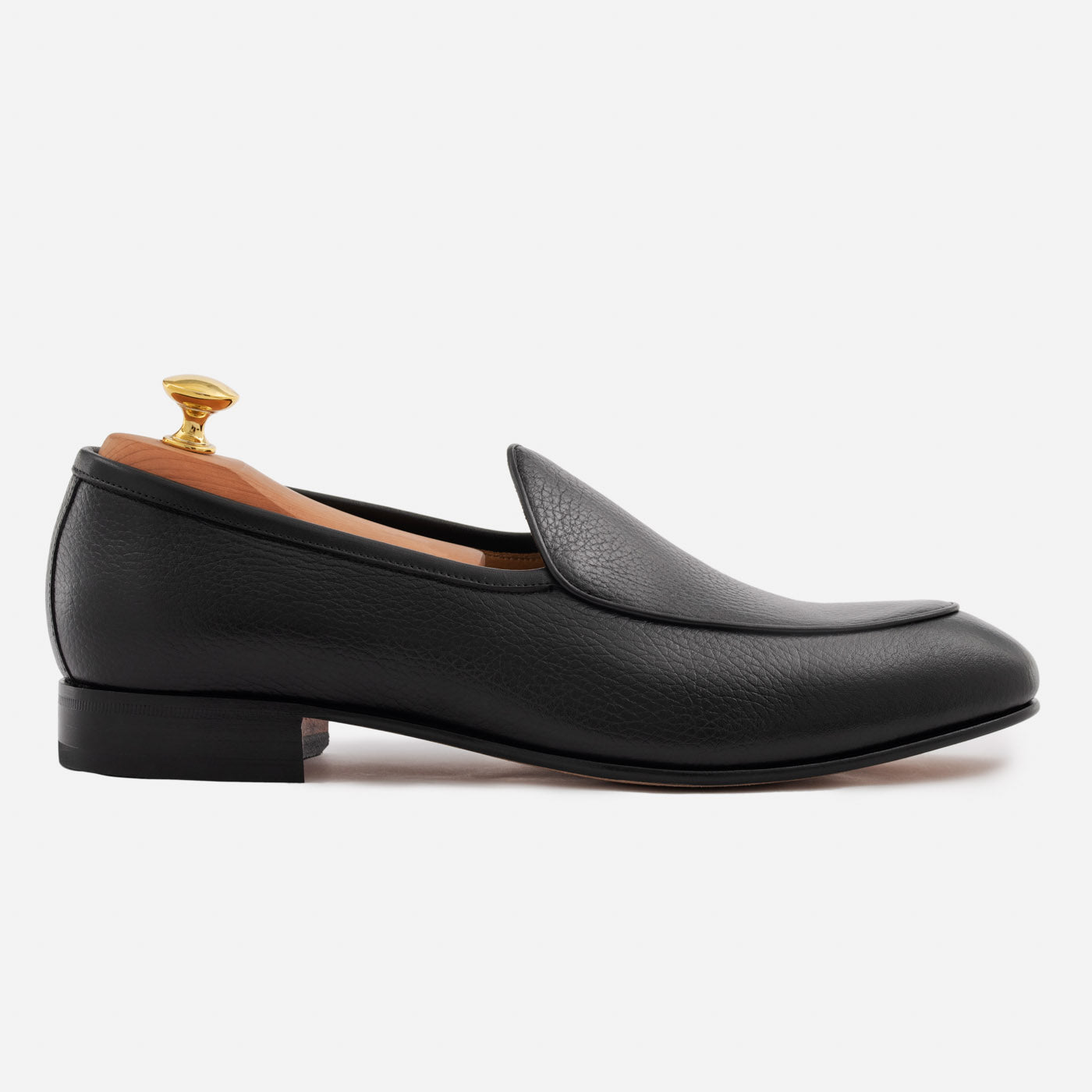 Men's Pebbled Leather Belgian Loafers by Vincent