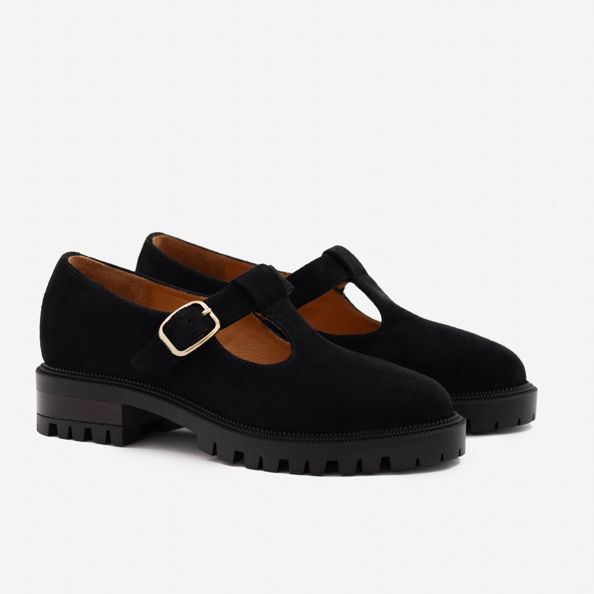 Water-Repellent Suede Mary Jane Shoes by Eloise