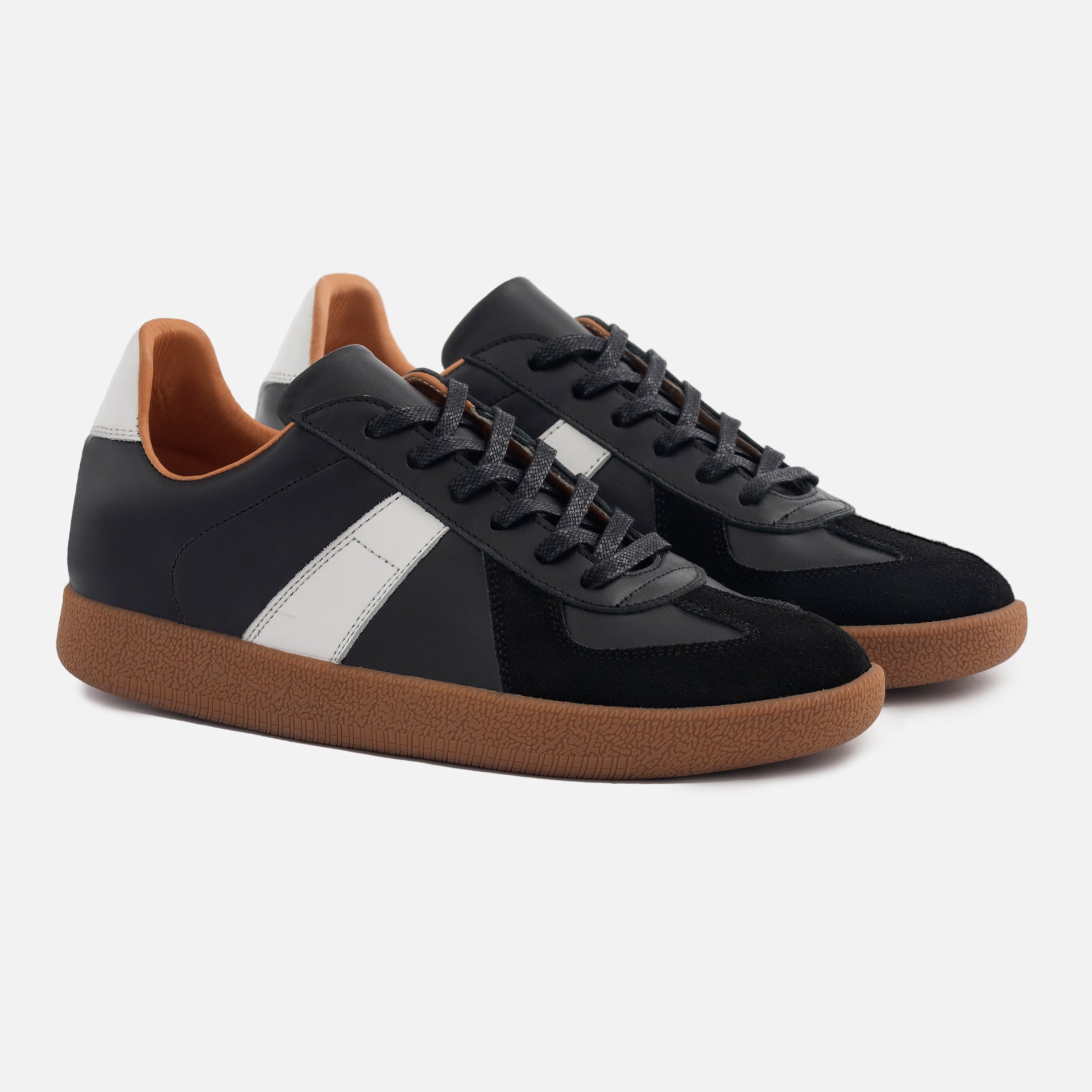 Women's Leather & Suede Morgen Trainers - Gum Sole