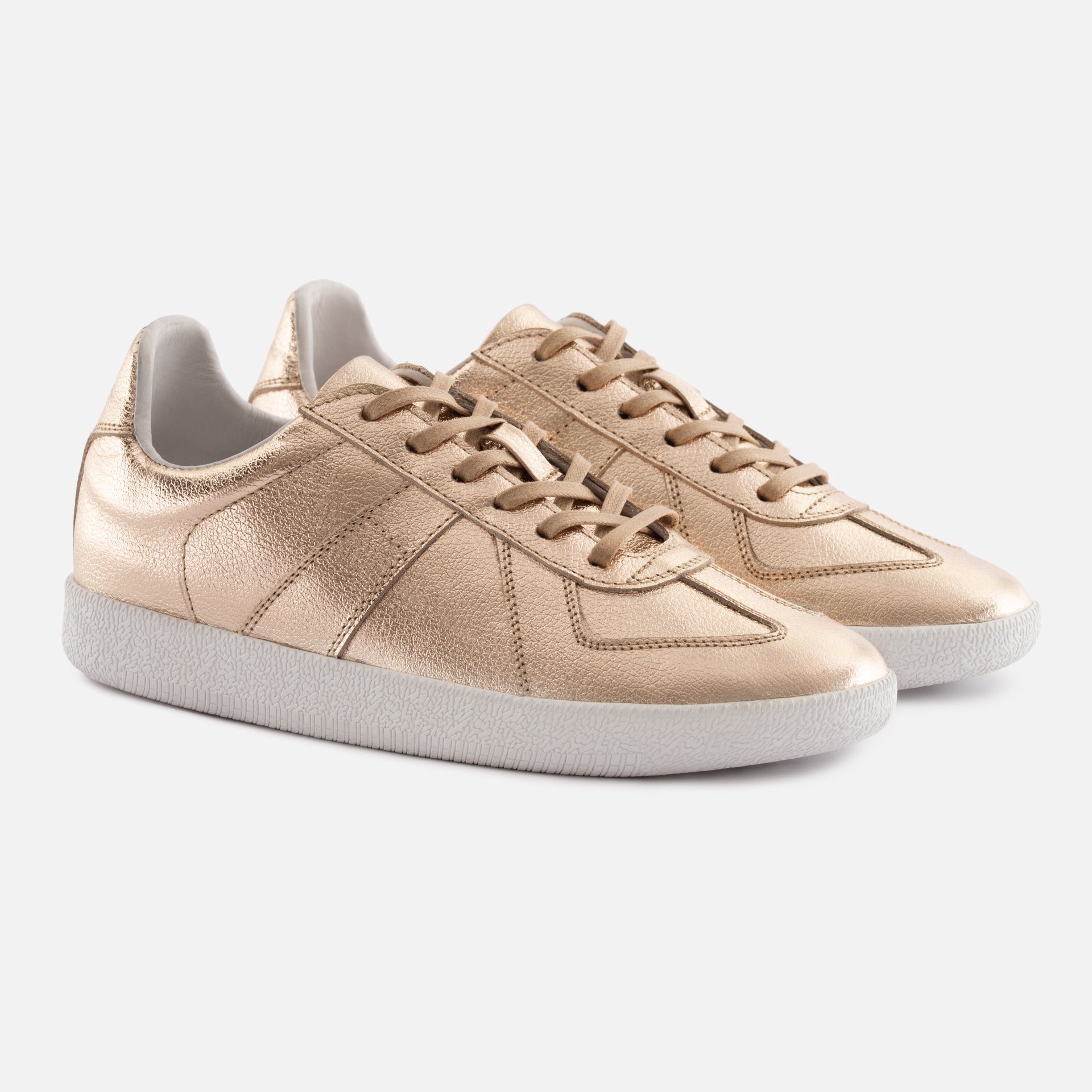 Women's Metallic Leather Morgen Trainers