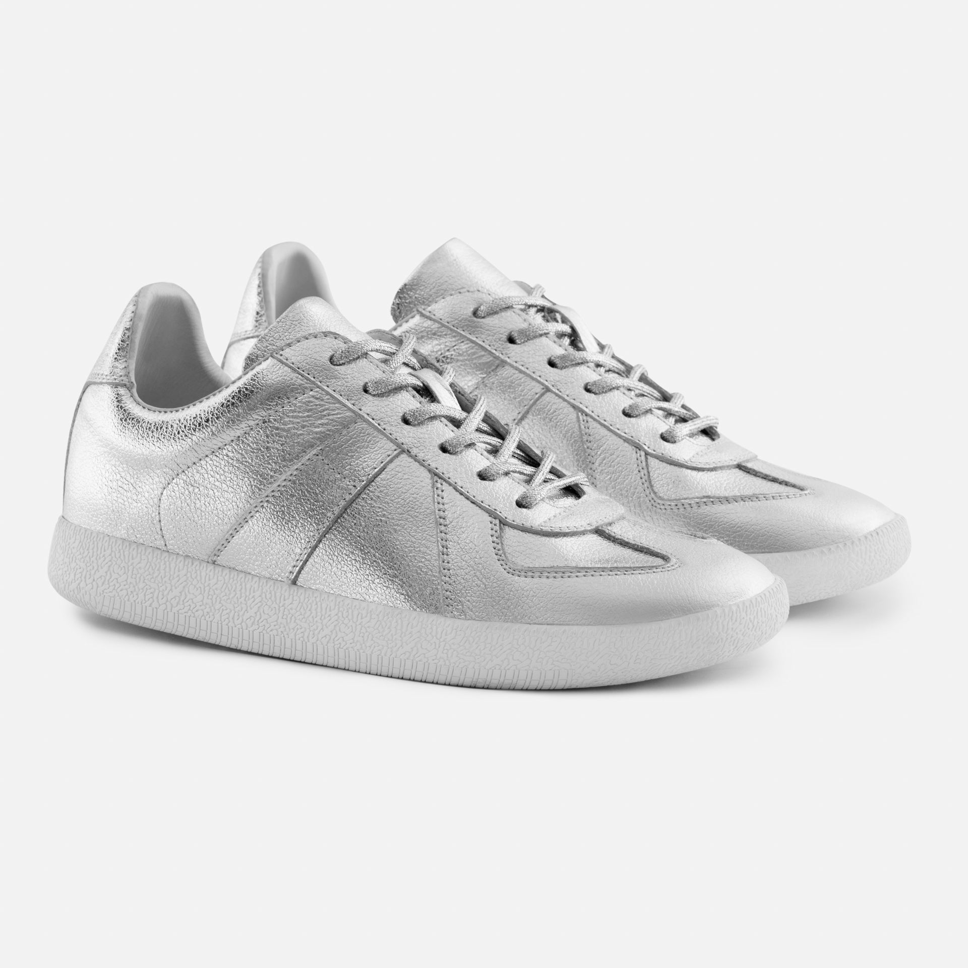 Women's Metallic Leather Morgen Trainers