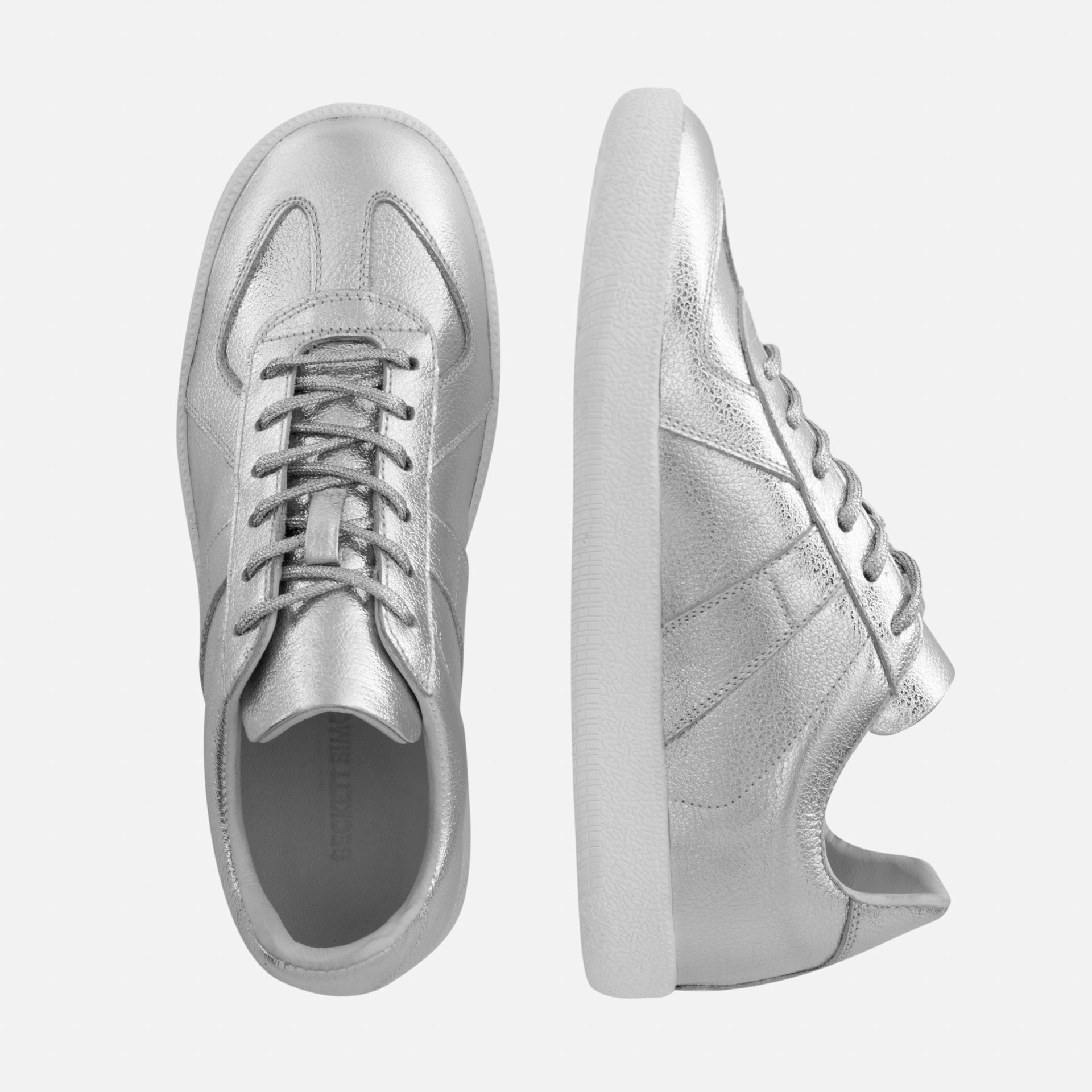 Women's Metallic Leather Morgen Trainers