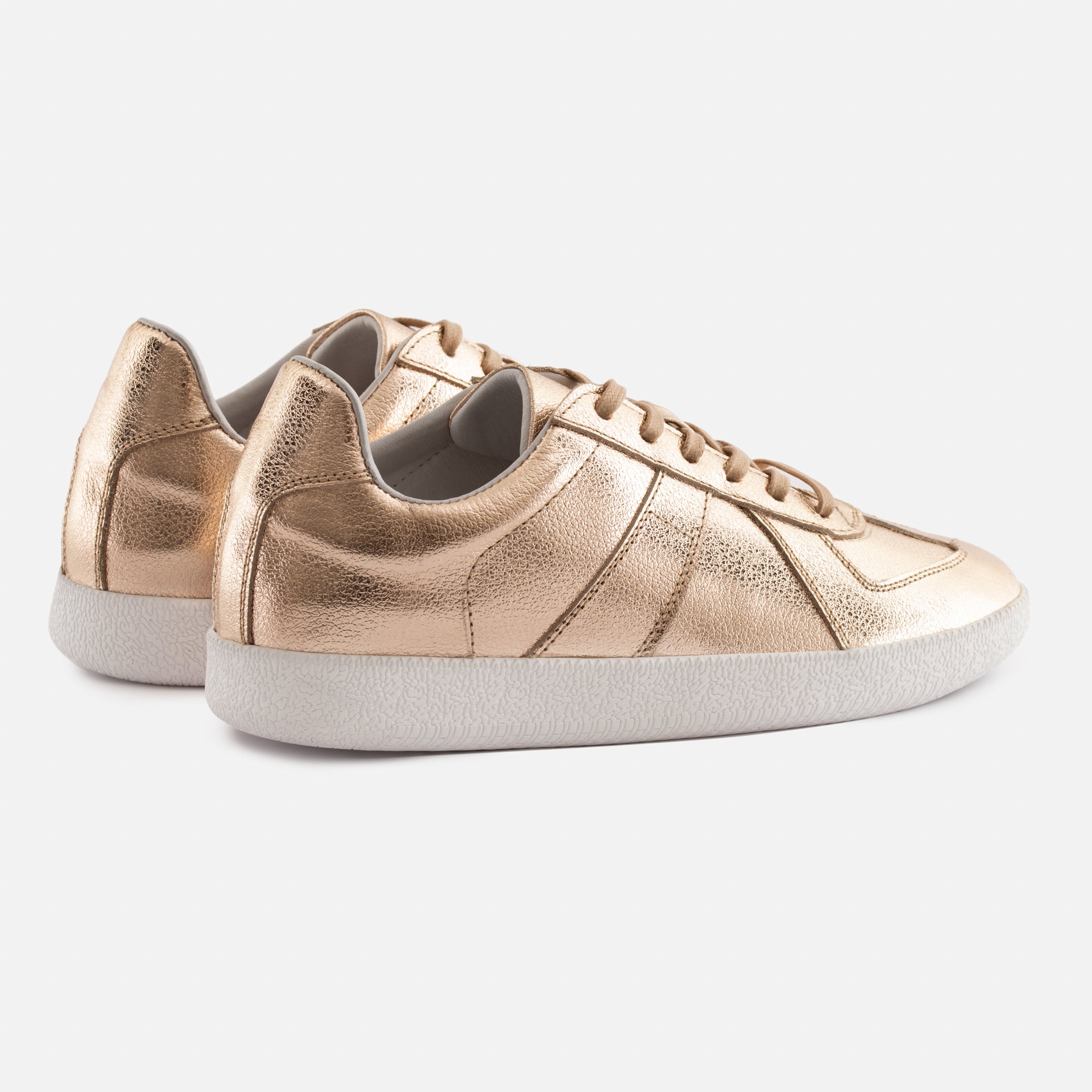 Women's Metallic Leather Morgen Trainers