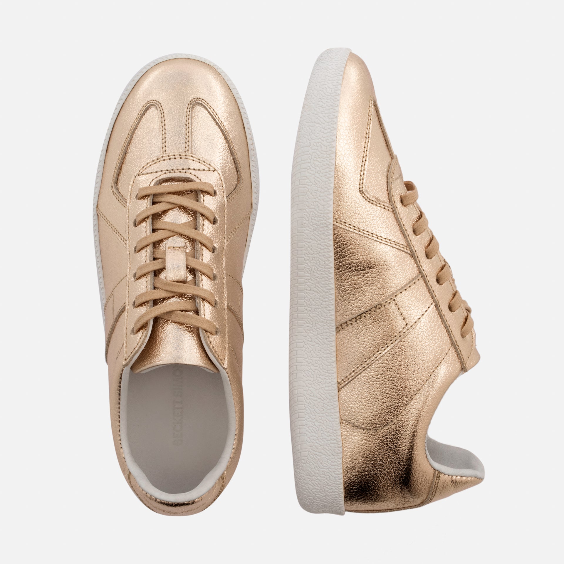Women's Metallic Leather Morgen Trainers
