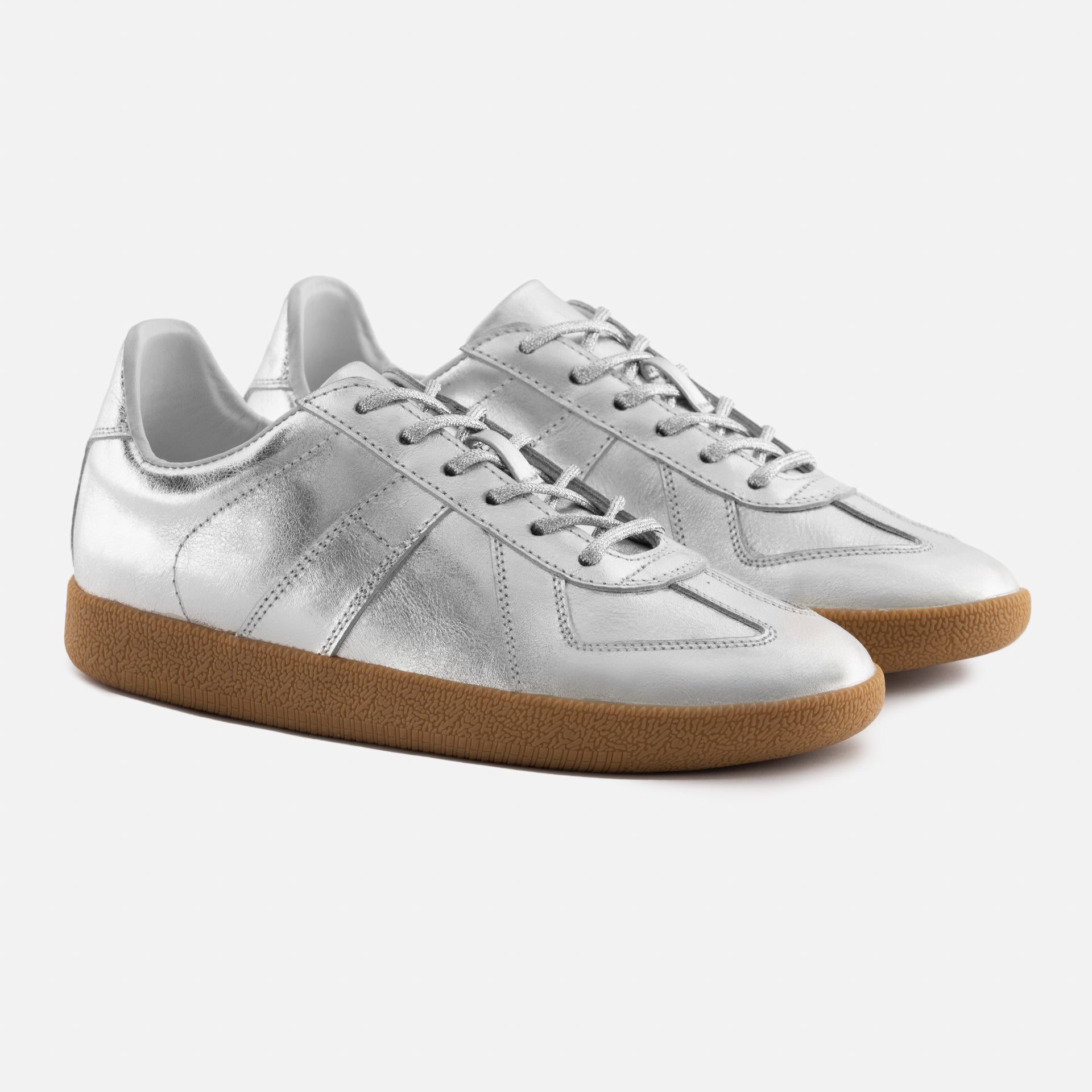 Women's Metallic Leather Morgen Trainers