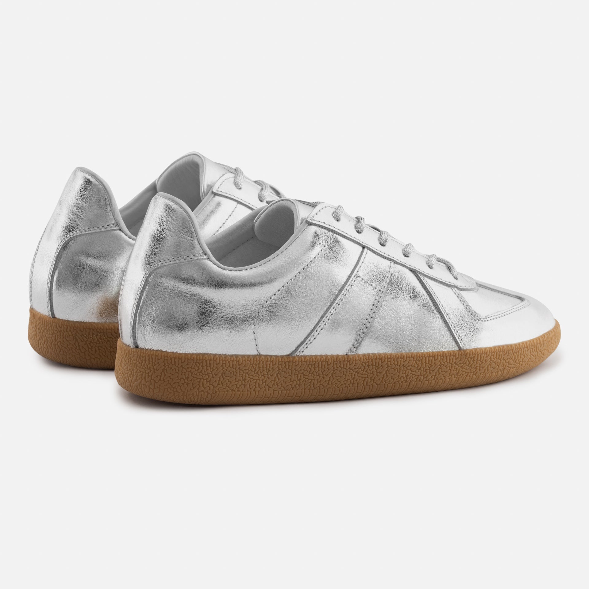 Women's Metallic Leather Morgen Trainers