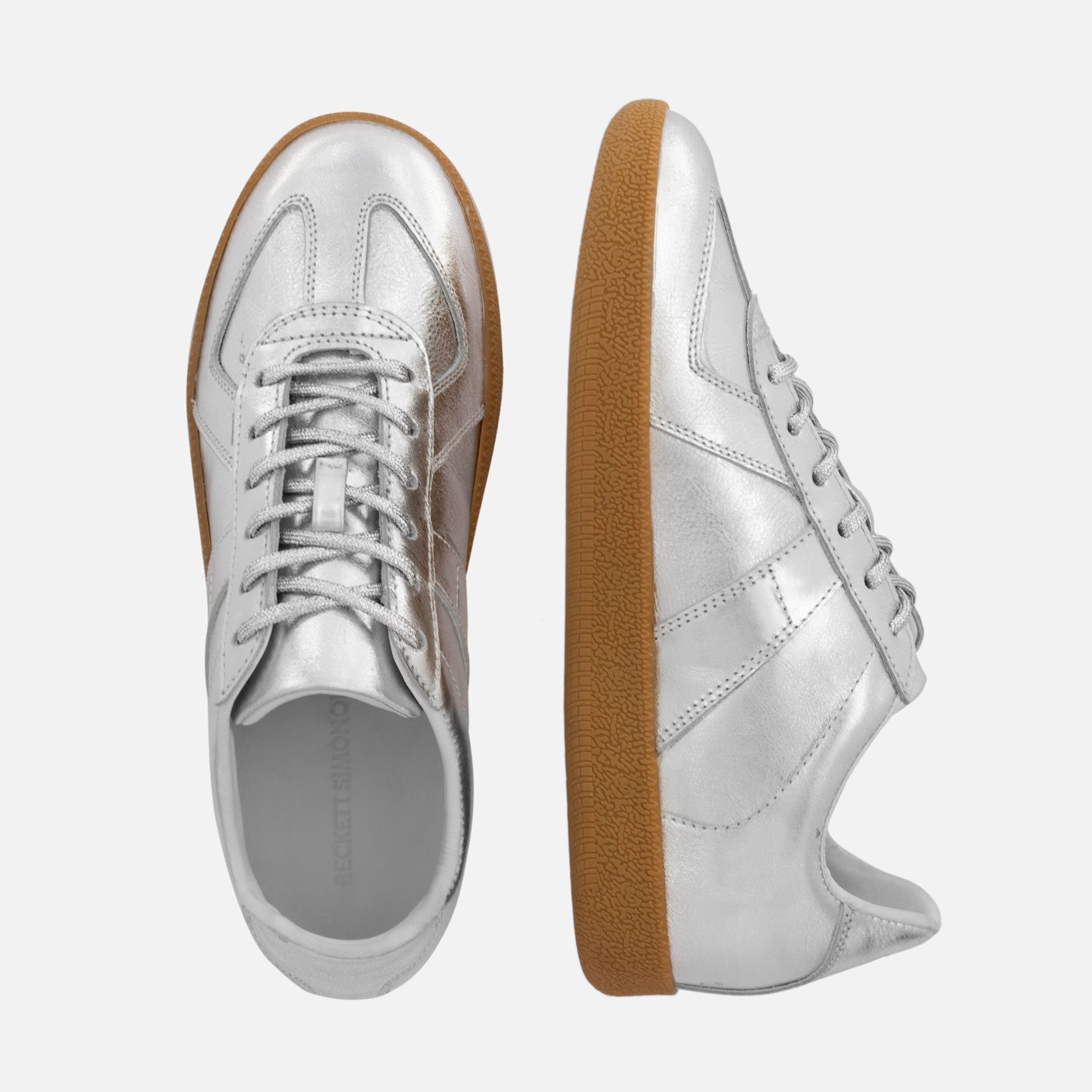 Women's Metallic Leather Morgen Trainers