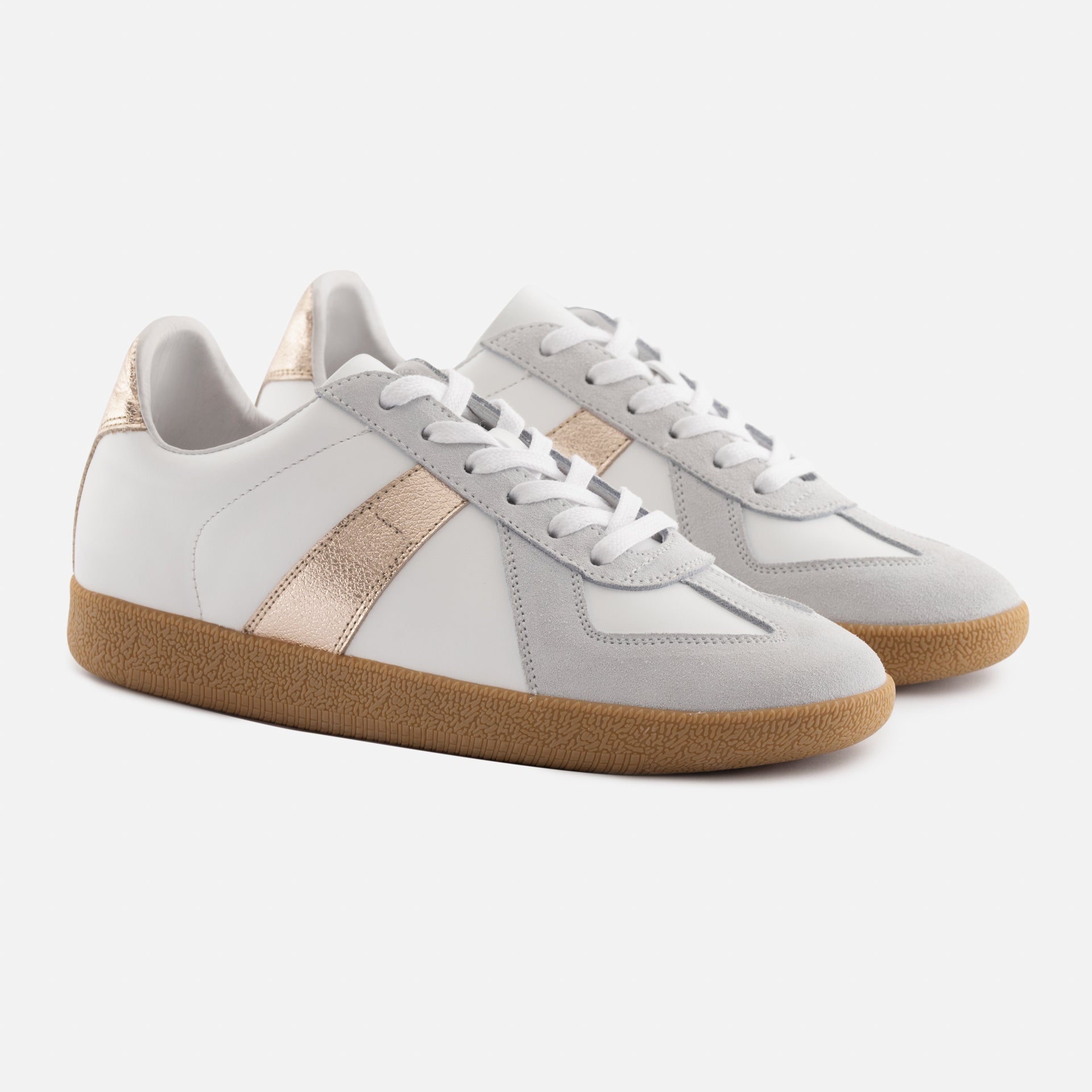 Women's Metallic Leather & Suede Morgen Trainers