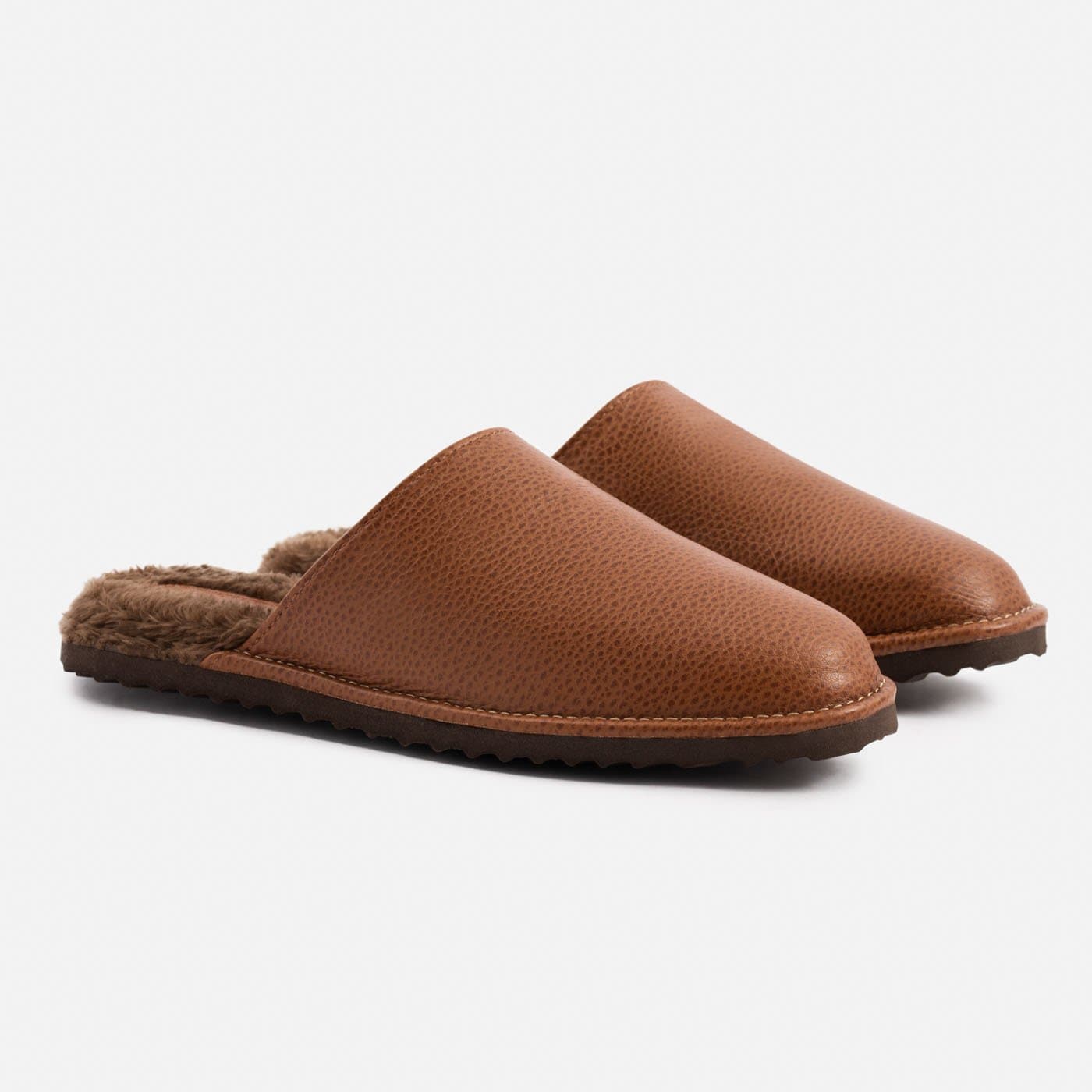 Men's Pebbled Leather Jones Slippers
