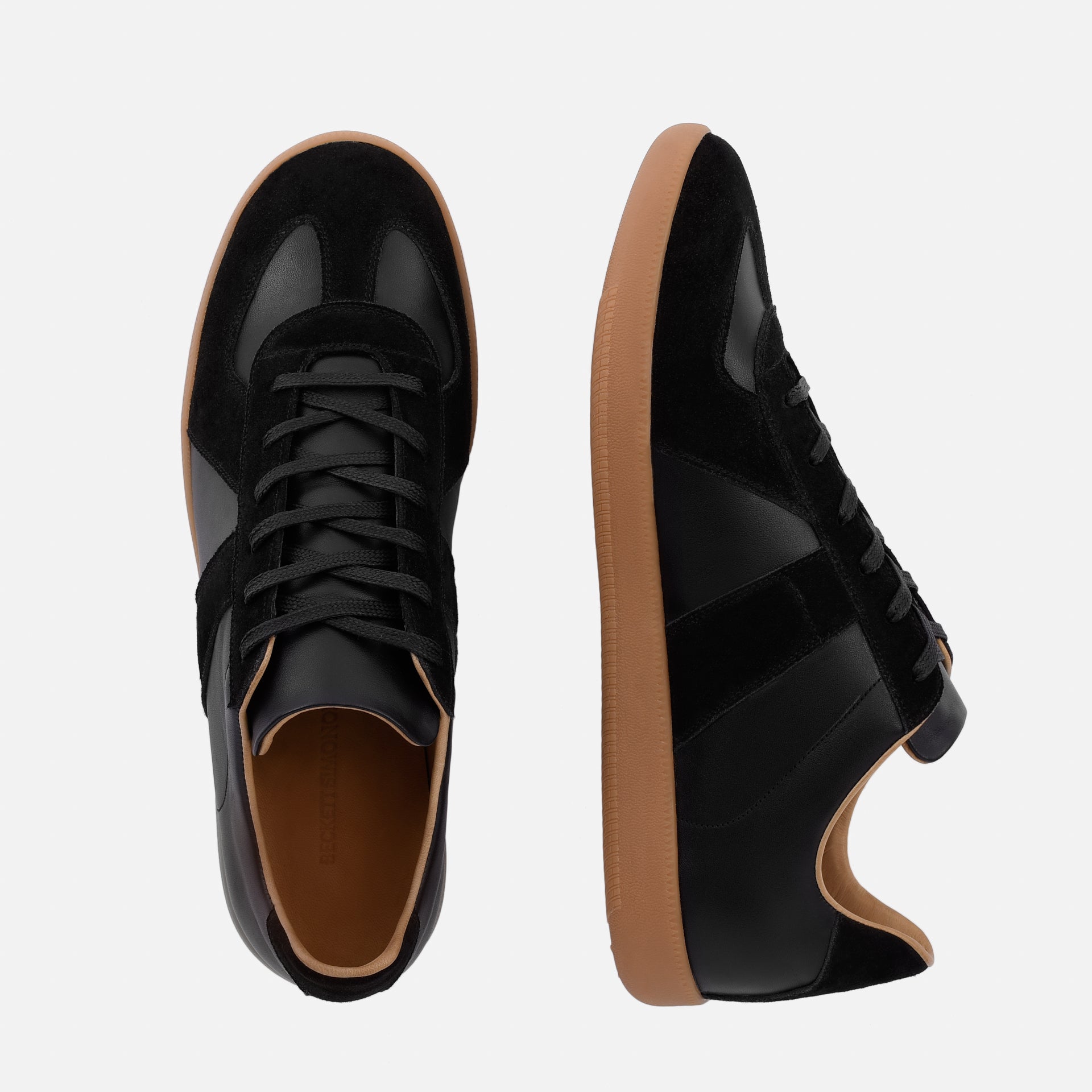 Men's Morgen Leather & Suede Trainers with Gum Sole