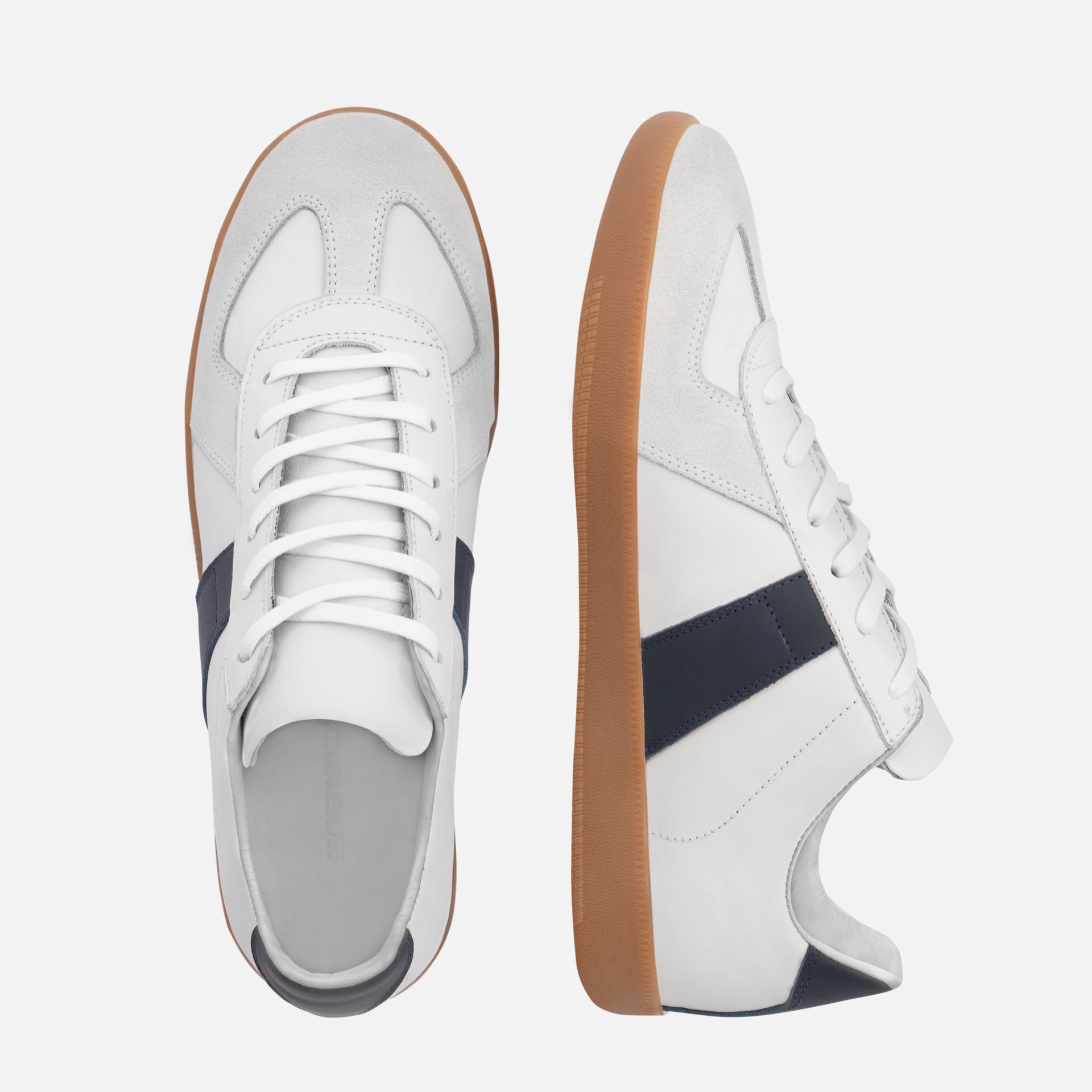 Men's Morgen Leather & Suede Trainers with Gum Sole